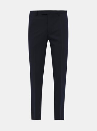 Tmavě modré oblekové slim fit kalhoty Jack & Jones VIncent