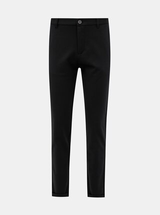 Čierne slim fit nohavice Lindbergh