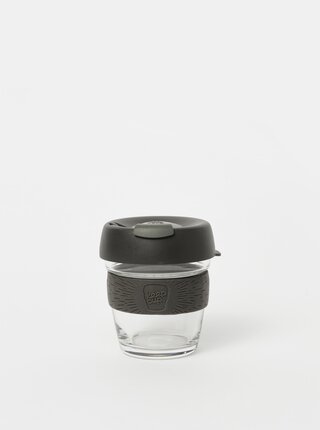 Šedý skleněný cestovní hrnek KeepCup Brew small 177 ml
