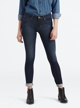 Tmavomodré dámske skinny fit rifle Levi's® 711