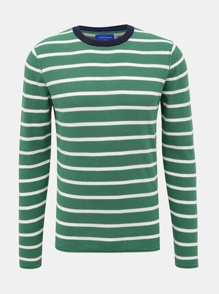 Zelený pruhovaný svetr Jack & Jones Nelson