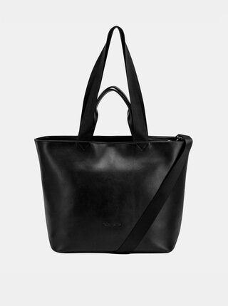 Čierna kožená kabelka Smith & Canova Tote