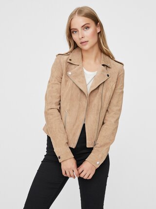 Béžová semišová bunda VERO MODA Louise