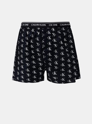 Tmavě modré pánské vzorované trenýrky Calvin Klein Underwear