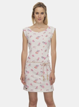 Světle šedé květované šaty Ragwear Tamy Flowers