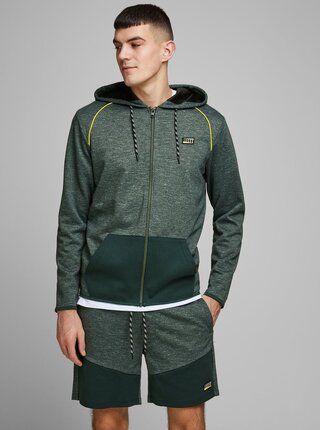 Tmavě zelená mikina Jack & Jones Colts