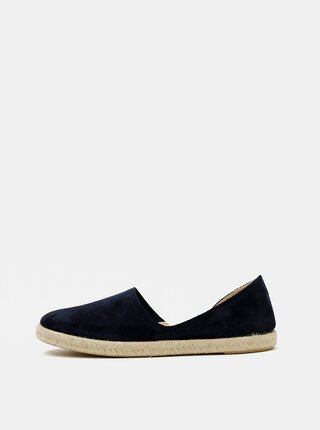 Tmavomodré dámske semišové espadrilky OJJU