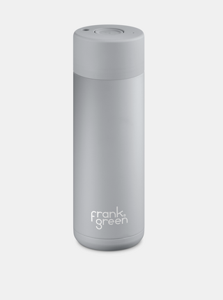Šedá nerezová láhev Frank Green Ceramic 595 ml