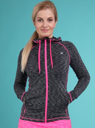 Tmavošedá dámska žíhaná mikina LOAP Maike