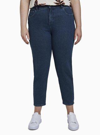 Tmavomodré dámske mom fit rifle My True Me Tom Tailor