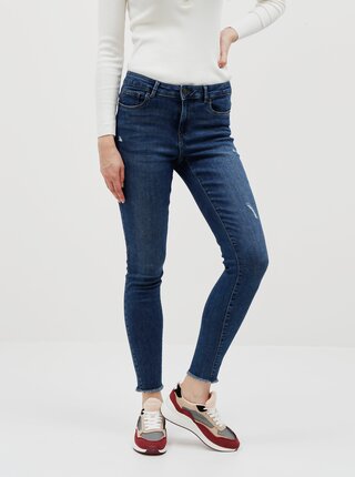 Tmavomodré slim fit rifle VERO MODA Seven