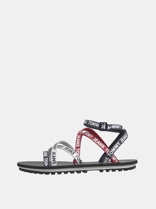 Červeno-modré dámske kožené sandále Tommy Hilfiger