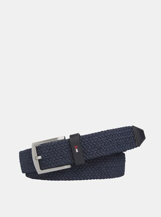 Tmavomodrý pánsky opasok Tommy Hilfiger