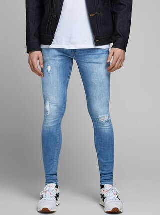 Modré skinny fit džíny Jack & Jones Tom