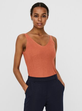 Oranžový top VERO MODA Newlex