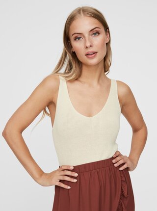 Krémový top VERO MODA Newlex