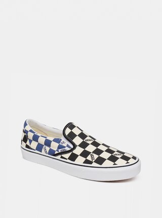 Čierno-krémové dámske kockované slip on VANS