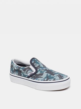 Modré dětské vzorované slip on VANS