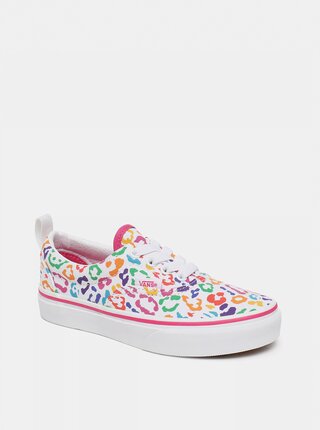Růžové holčičí tenisky s leopardím vzorem VANS