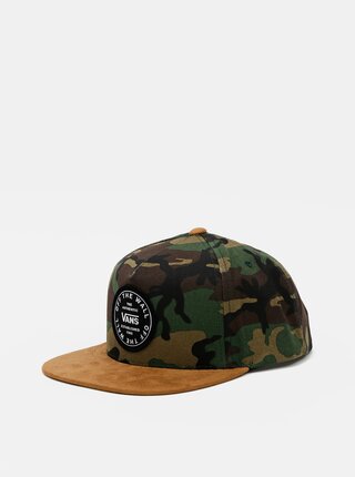 Khaki pánská maskáčová kšiltovka VANS