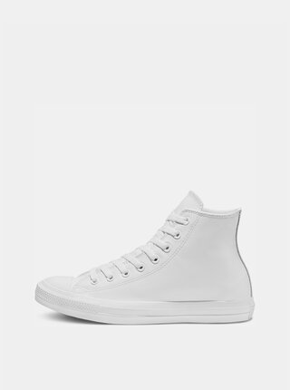 Bílé kožené kotníkové tenisky Converse Chuck Taylor All Star U