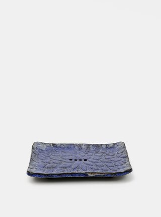 Modrá keramická mýdlenka Almara Soap Kapky