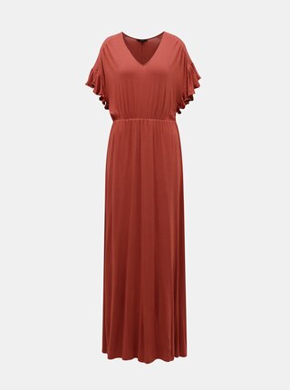Cihlové maxišaty VERO MODA Donna