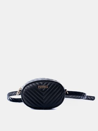 Černá ledvinka/crossbody kabelka Spiral