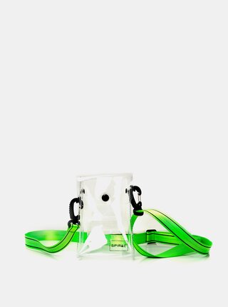 Zelená transparentná crossbody taška Spiral