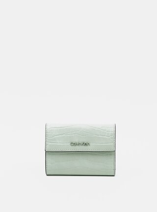 Svetlozelená dámska peňaženka s krokodýlím vzorom Calvin Klein Jeans