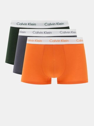 Sada třech boxerek v černé, modré a oranžové barvě Calvin Klein Underwear