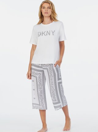 Biele vzorované pyžamo DKNY