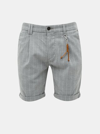 Světle šedé vzorované kraťasy Jack & Jones Milton