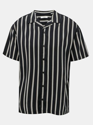 Čierna pruhovaná košeľa Jack & Jones Blastripe