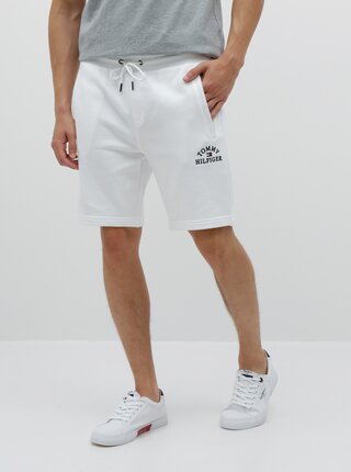 Bílé pánské teplákové kraťasy Tommy Hilfiger