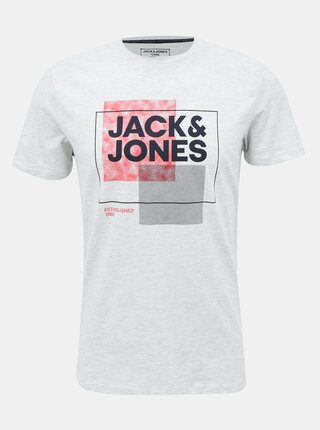 Svetlošedé tričko Jack & Jones Star