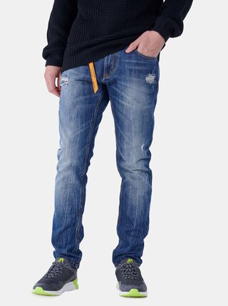 Modré pánske slim fit rifle Alcott