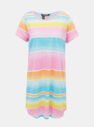 Růžovo-modrá dámská noční košile Lauren Ralph Lauren