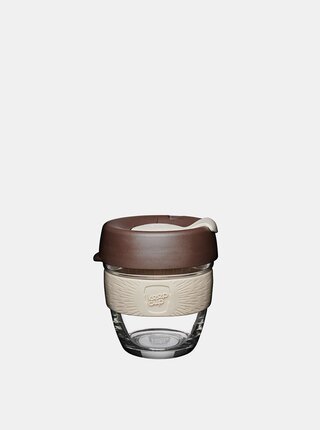 Hnědý skleněný cestovní hrnek KeepCup Original small 227 ml