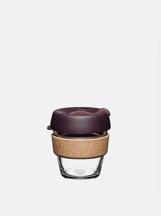 Fialový skleněný cestovní hrnek KeepCup Brew Cork small 177 ml