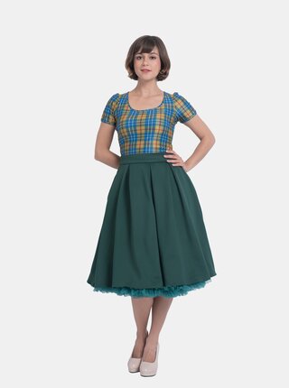 Tmavozelená sukňa Dolly & Dotty