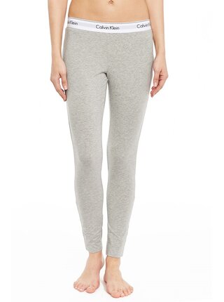 Calvin Klein šedé legíny Legging Pant s bílou širokou gumou