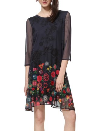 Desigual šedé šaty Vest Okonor