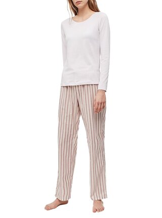 Calvin Klein růžové dámské pyžamo L/S Pant Set