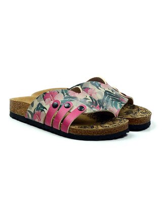 Calceo barevné pantofle Casual Slippers Hibiscus