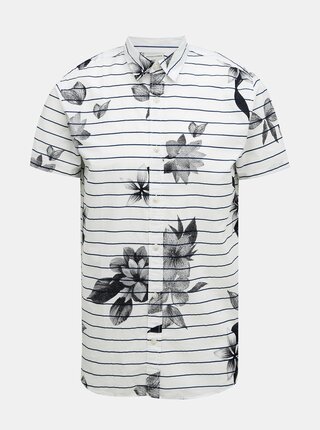 Šedo-bílá pruhovaná košile Jack & Jones Flower