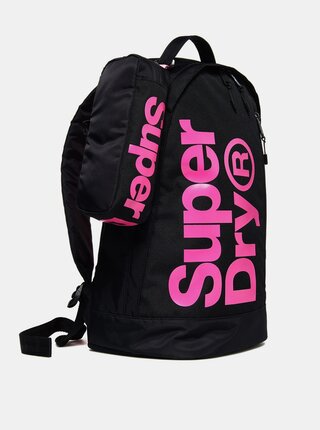 Čierny dámsky batoh s púzdrom Superdry