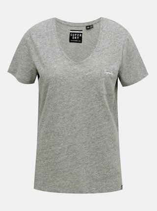 Šedé dámske tričko Superdry