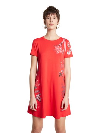 Desigual červené šaty Vest Caroline
