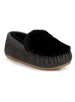 Emu Australia černé kožené mokasíny Cairns Reverse Metallic Black